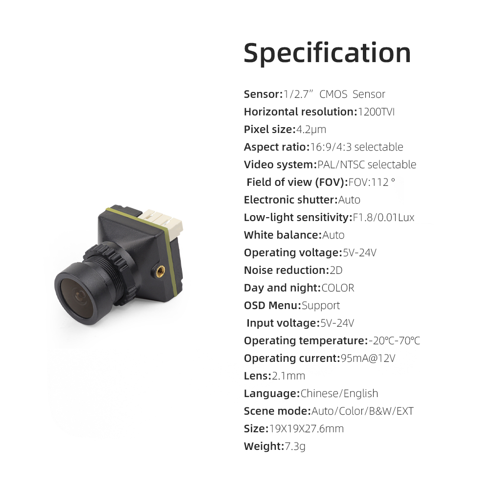 HGLRC L1 FPV-camera 1200TVL HD - Drone Camera Wide Angle recensie en prijs